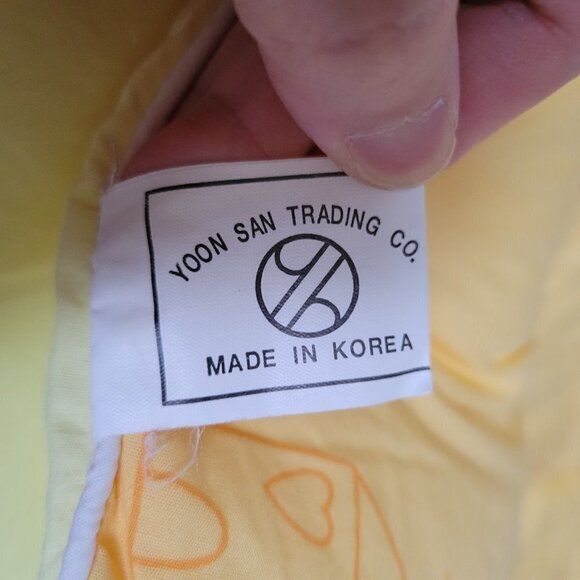 Full Size Pillow Case & Quilted Comforter Blanket House Color Block Yellow Ivory - Picture 16 of 16